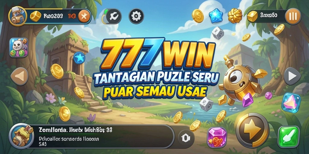 Tampilan gameplay menarik dari 777WIN dengan berbagai tantangan Puzzle.