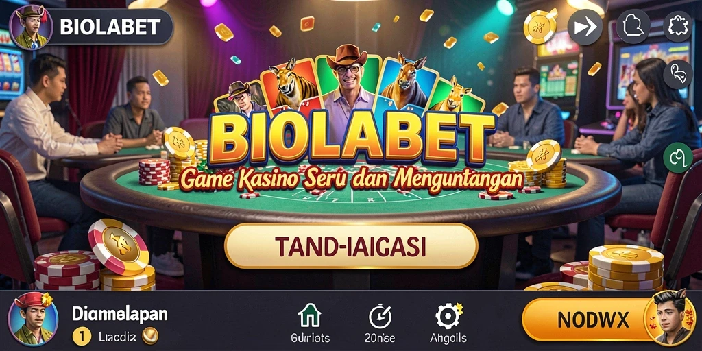 Tampilan gameplay menarik dari BIOLABET yang membawa suasana Kasino.