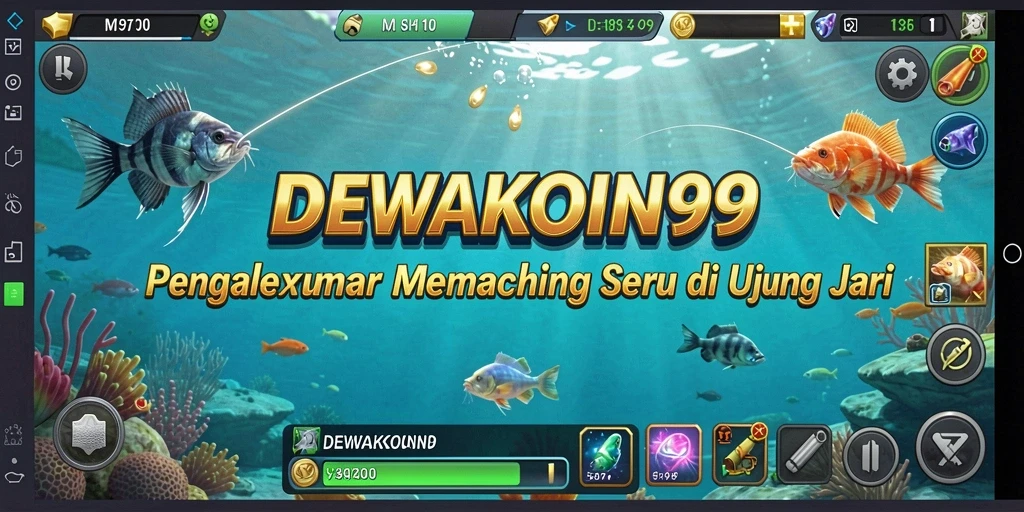 Tampilan gameplay DEWAKOIN99 yang memikat saat memancing.