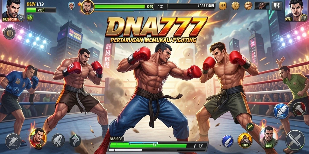 Tangkapan layar gameplay pertarungan seru di DNA777.