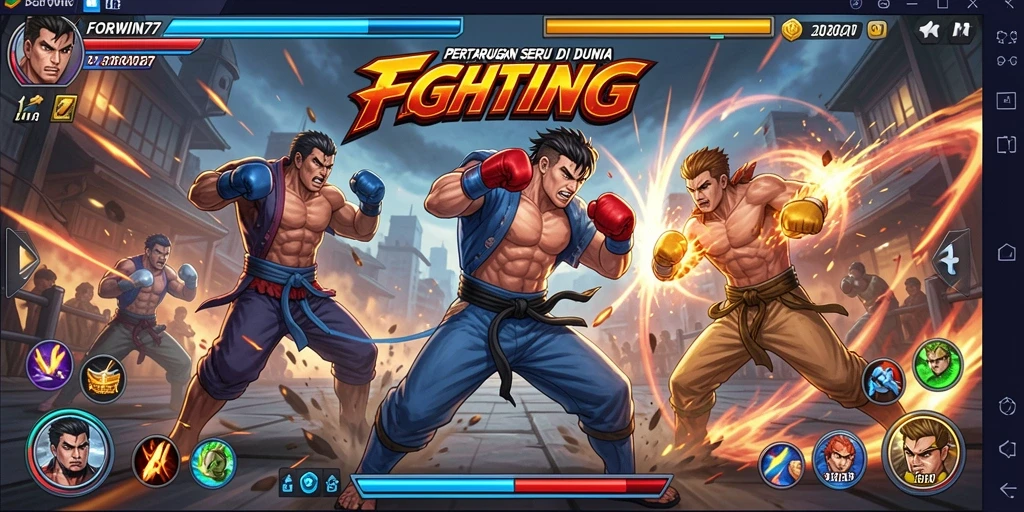 Gameplay menarik dengan pertarungan seru di FORWIN77.