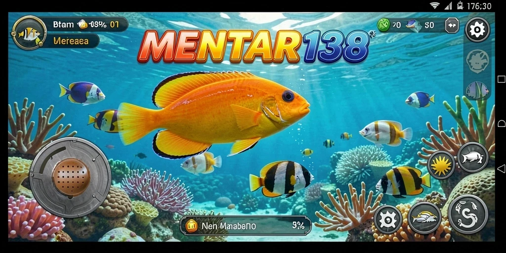 Tampilan gameplay seru menangkap ikan di MENTARI138.