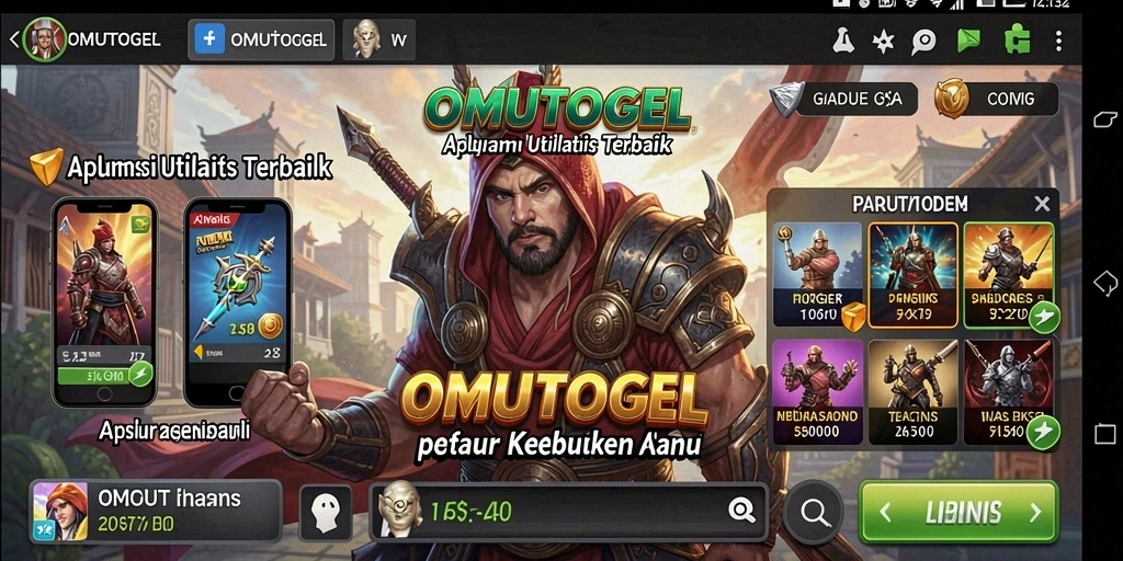 Tampilan antarmuka aplikasi OMUTOGEL yang modern dan fungsional.