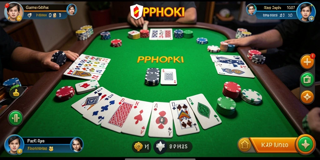 Tampilan screenshot PPHOKI menampilkan keseruan gameplay Gaple.