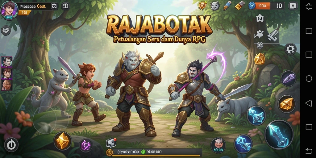 Tampilan gameplay <strong>RAJABOTAK</strong> yang penuh aksi dan petualangan.