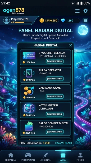 Tampilan antarmuka utama aplikasi agen878 yang menarik.